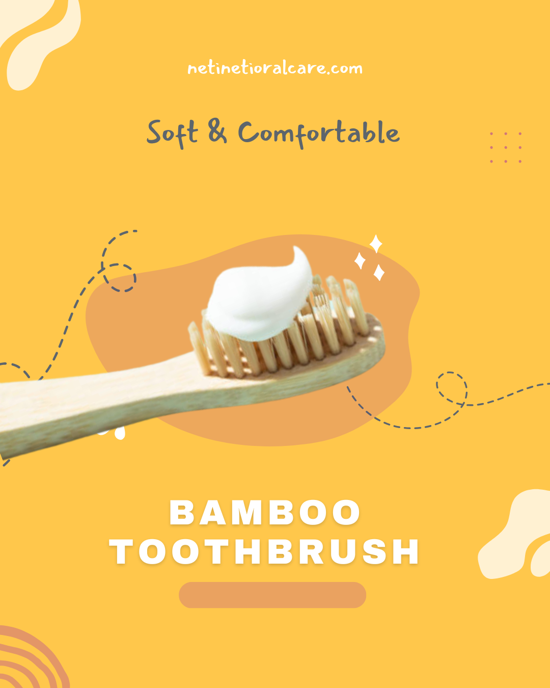 Neti Neti Bamboo Toothbrush – Adult (Pack of 4)